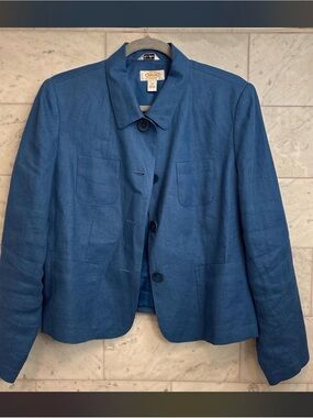 Talbots Denim-Blue Women's Button Jacket